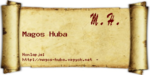Magos Huba névjegykártya